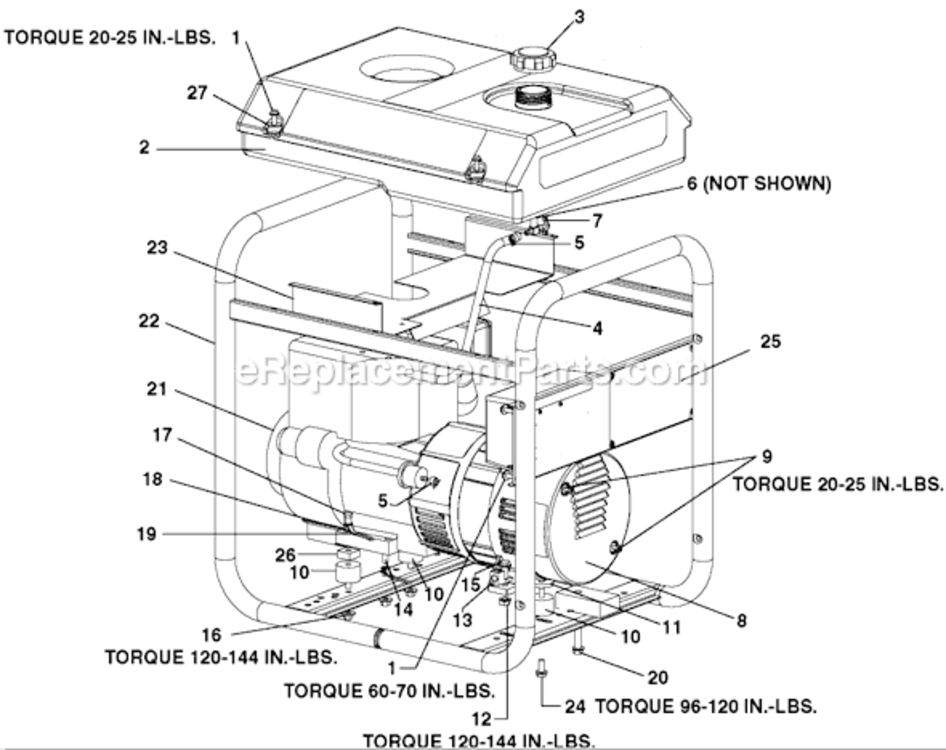 Page A Diagram and Parts List for GT5250 Type 2 DeVilbiss Generator