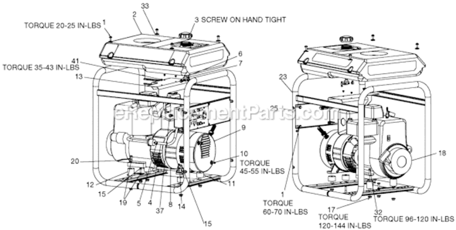 Page B Diagram and Parts List for GTO5200C-WK Type 0 DeVilbiss Generator