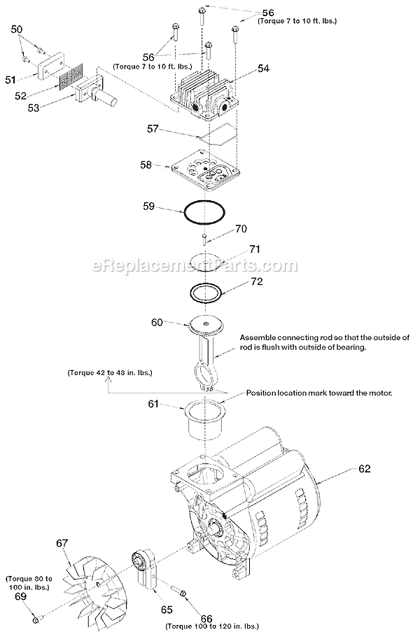 Page B Diagram and Parts List for IRFB5020VP Type 0 DeVilbiss Compressor