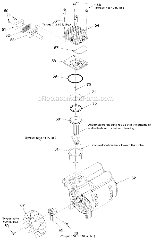 Page B Diagram and Parts List for IRFB5020VP Type 1 DeVilbiss Compressor