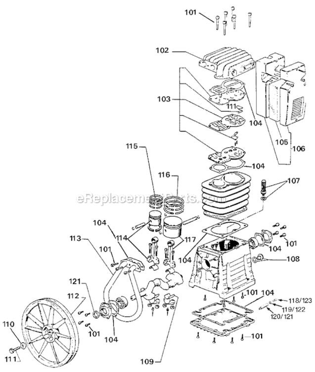 Page B Diagram and Parts List for IRLK6580V2 Type 0 DeVilbiss Compressor