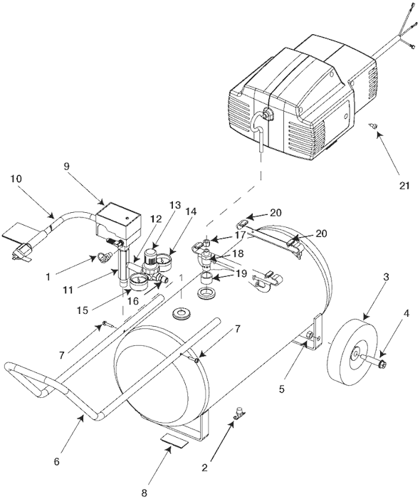 Page A Diagram and Parts List for IRSFAC28 Type 2 DeVilbiss Compressor