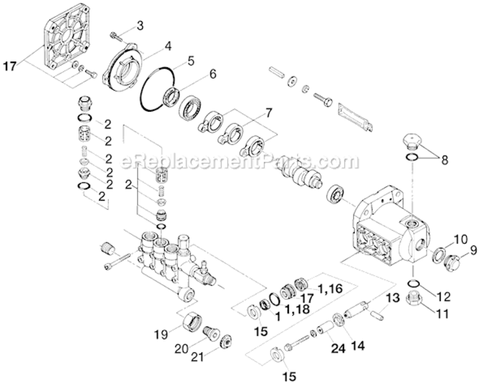 Page A Diagram and Parts List for MH5500H Type 0 DeVilbiss Pressure Washer
