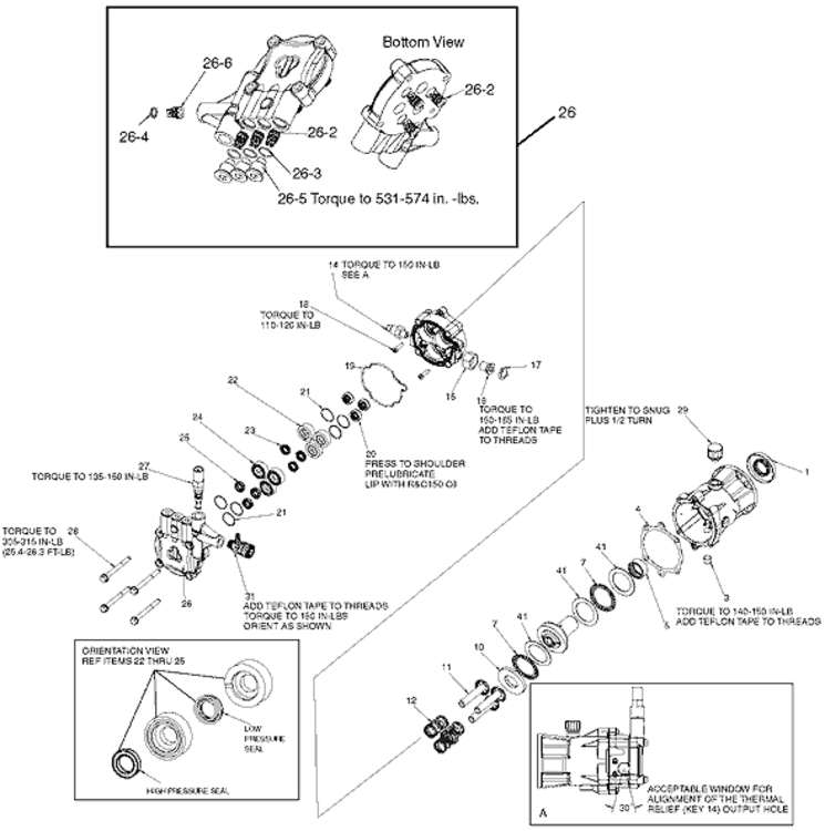 Page A Diagram and Parts List for MH5500H Type 2 DeVilbiss Pressure Washer
