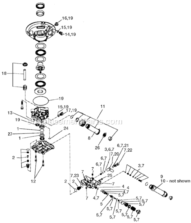 Page A Diagram and Parts List for MV3600B Type 0 DeVilbiss Pressure Washer
