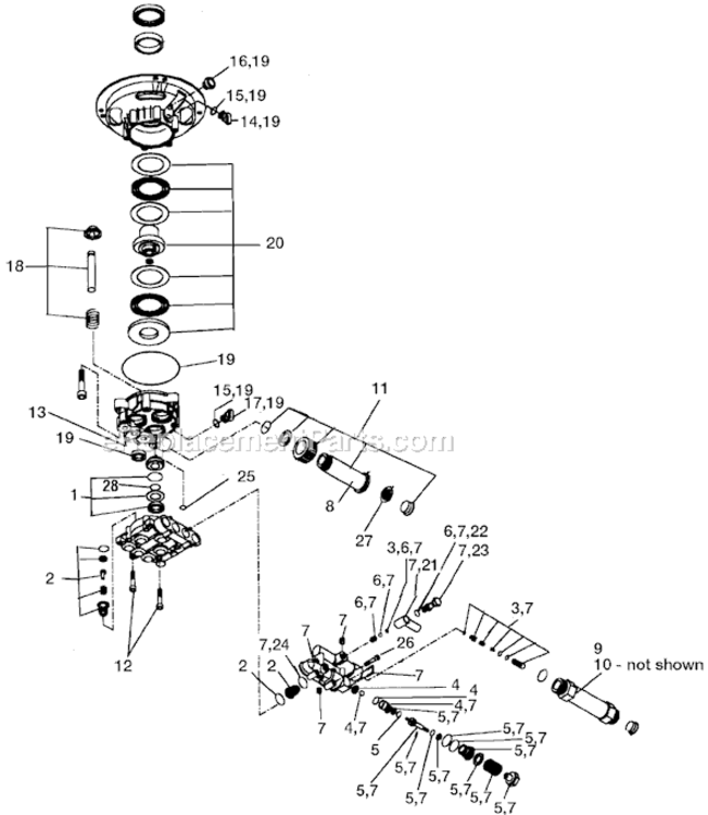 Page A Diagram and Parts List for MV4000B Type 0 DeVilbiss Pressure Washer