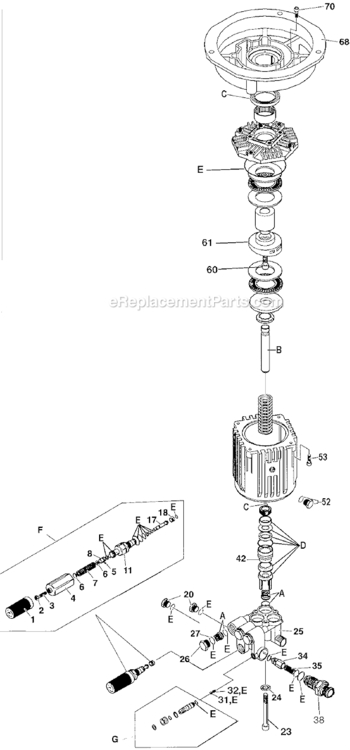 Page A Diagram and Parts List for MV5760B Type 0 DeVilbiss Pressure Washer