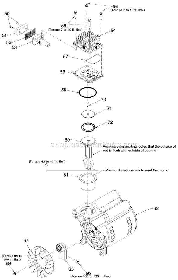 Page B Diagram and Parts List for PAFB5020VP Type 0 DeVilbiss Compressor