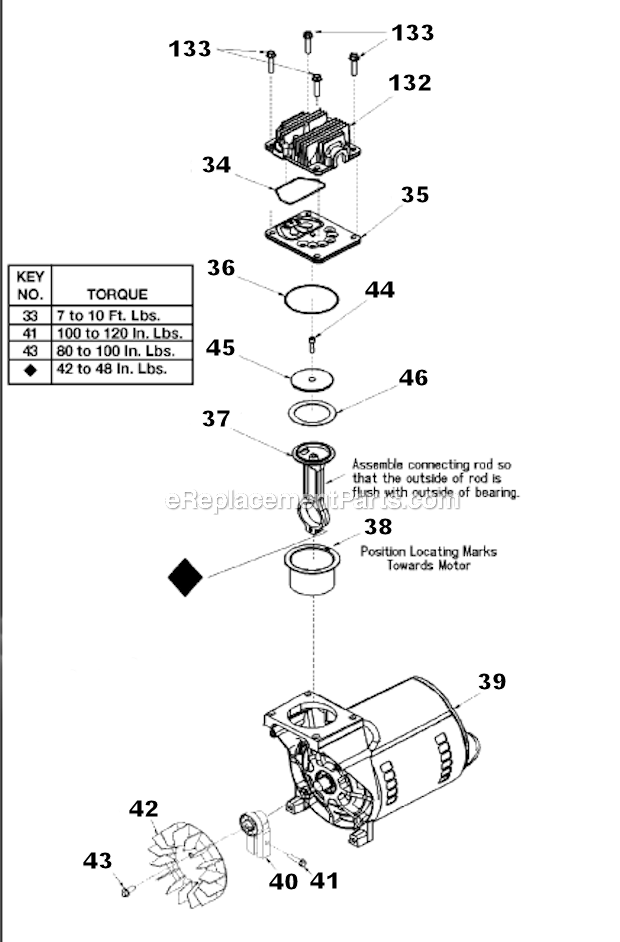 Page B Diagram and Parts List for PF22X4 Type 0 DeVilbiss Compressor
