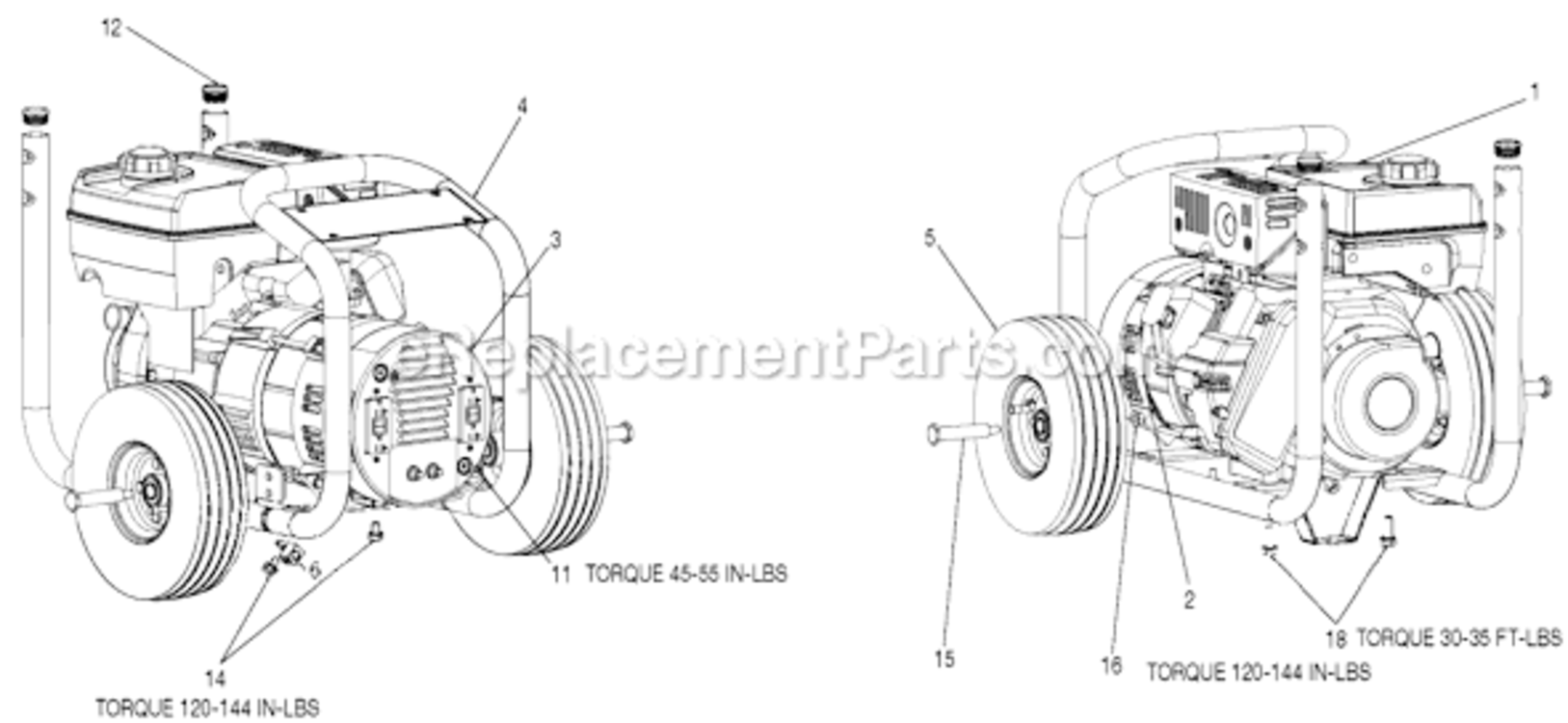Page A Diagram and Parts List for PGN350 Type 0 DeVilbiss Generator