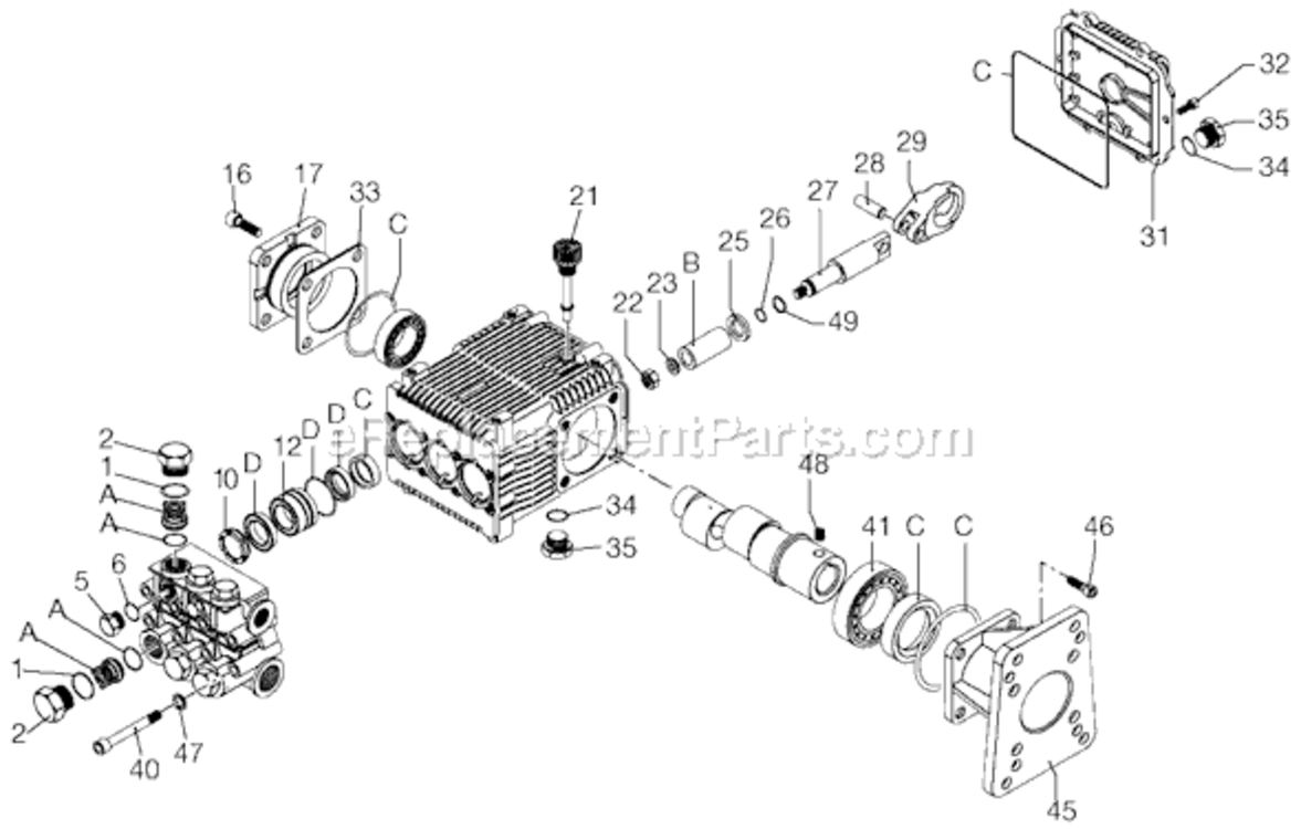 Page A Diagram and Parts List for PWH3635 Type 0 DeVilbiss Pressure Washer
