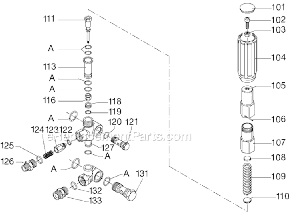 Page B Diagram and Parts List for PWH3635 Type 0 DeVilbiss Pressure Washer