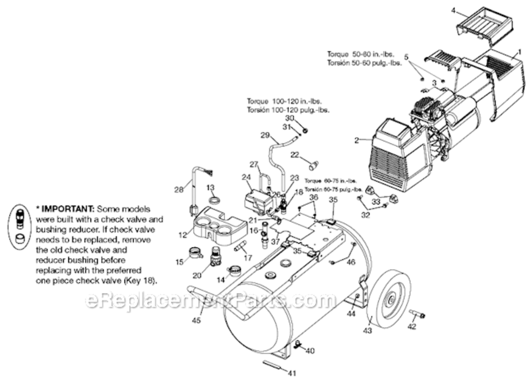 Page A Diagram and Parts List for RAF412 Type 2 DeVilbiss Compressor