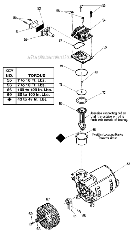 Page A Diagram and Parts List for RAF420 Type 1 DeVilbiss Compressor