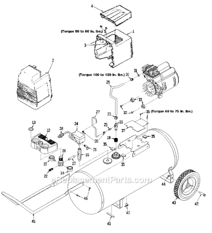 Page A Diagram and Parts List for RAFC5020 Type 0 DeVilbiss Compressor