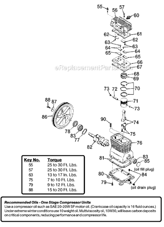 Page A Diagram and Parts List for RALC6520 Type 0 DeVilbiss Compressor