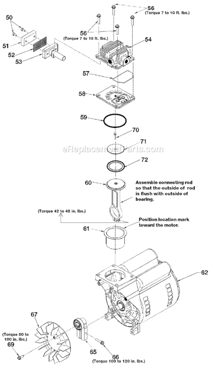 Page B Diagram and Parts List for SDSC150E4D Type 2 DeVilbiss Compressor