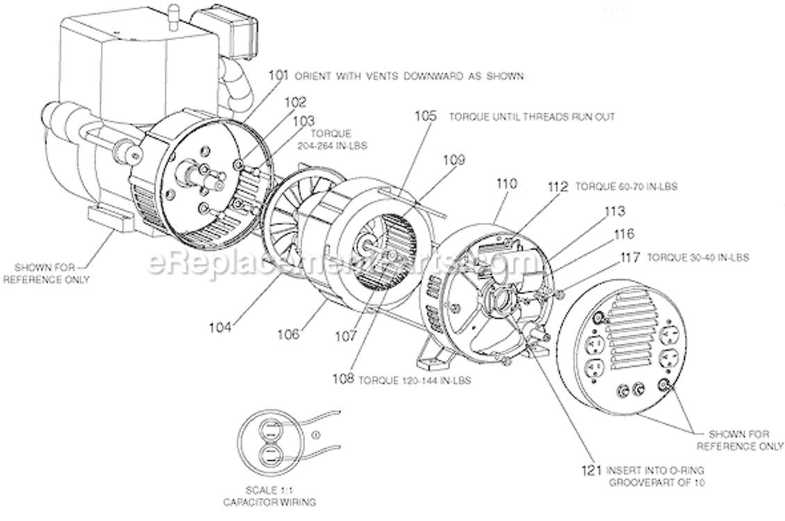 Page C Diagram and Parts List for T525 Type 0 DeVilbiss Generator