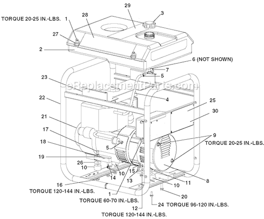 Page A Diagram and Parts List for T550-W Type 0 DeVilbiss Generator