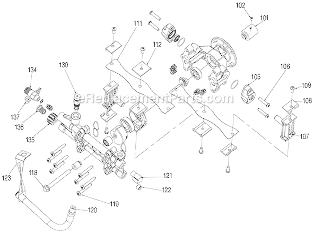 Page B Diagram and Parts List for VR2522 Type 0 DeVilbiss Pressure Washer