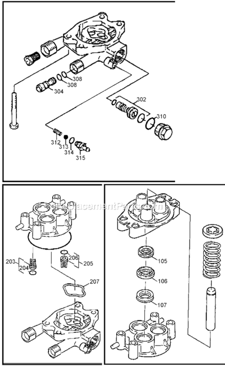 Page A Diagram and Parts List for W1217A Type 0 DeVilbiss Pressure Washer