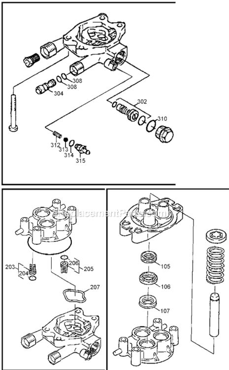 Page A Diagram and Parts List for W1217C Type 0 DeVilbiss Pressure Washer