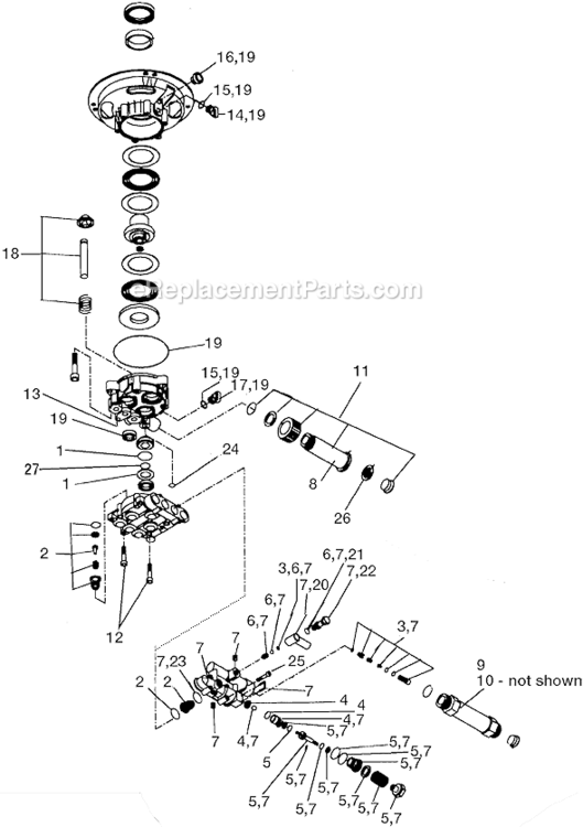 Page A Diagram and Parts List for WG2022 Type 2 DeVilbiss Pressure Washer
