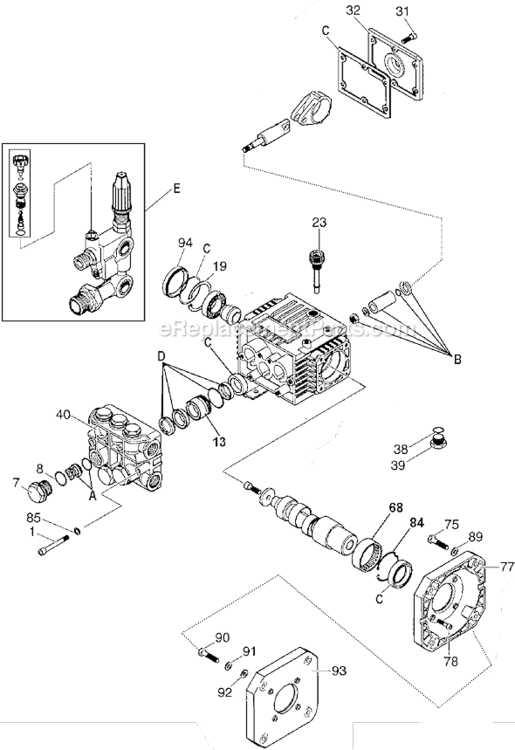 Page B Diagram and Parts List for WGC2031 Type 0 DeVilbiss Pressure Washer