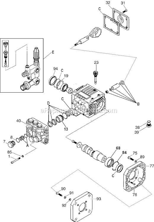 Page A Diagram and Parts List for WGC2031 Type 1 DeVilbiss Pressure Washer