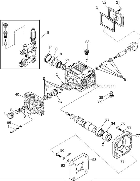 Page A Diagram and Parts List for WGC2031 Type 2 DeVilbiss Pressure Washer