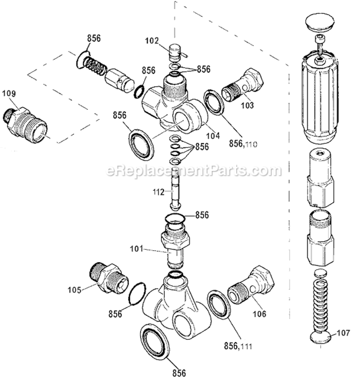 Page B Diagram and Parts List for WGC3030 Type 0 DeVilbiss Pressure Washer