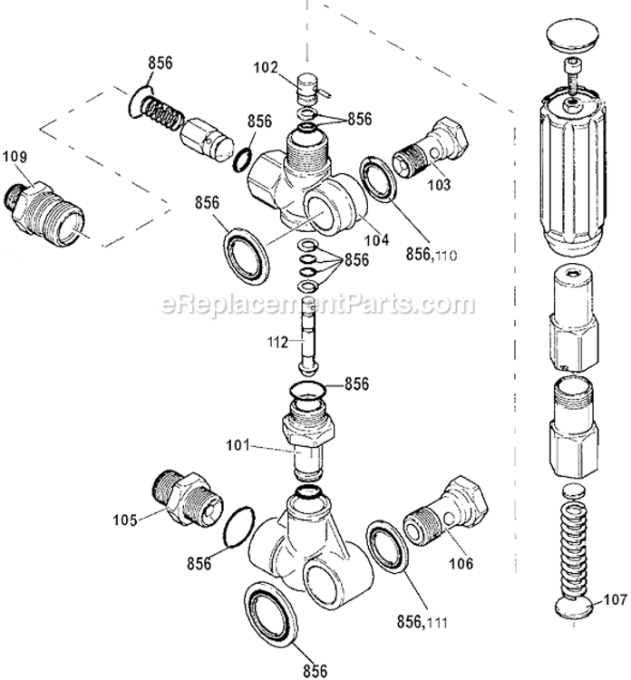 Page B Diagram and Parts List for WGC3030 Type 1 DeVilbiss Pressure Washer