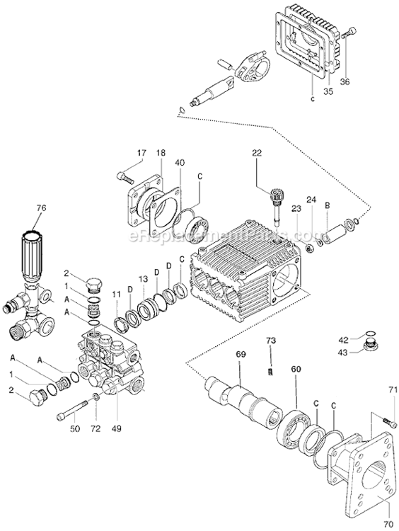 Page A Diagram and Parts List for WGC3241 Type 0 DeVilbiss Pressure Washer