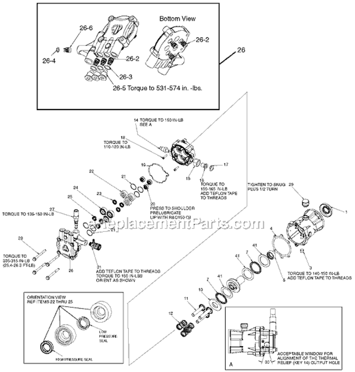 Page A Diagram and Parts List for WGCH2225 Type 1 DeVilbiss Pressure Washer