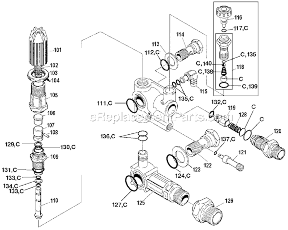 Page A Diagram and Parts List for WGCPH2530 Type 0 DeVilbiss Pressure Washer