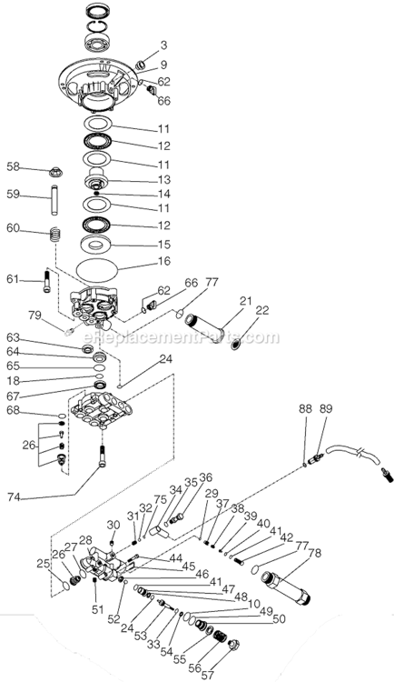 Page A Diagram and Parts List for WGV1518 Type 1 DeVilbiss Pressure Washer