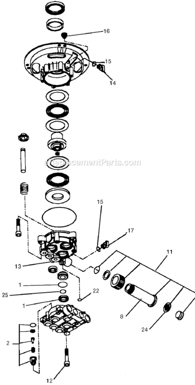 Page A Diagram and Parts List for WGV1520 Type 0 DeVilbiss Pressure Washer