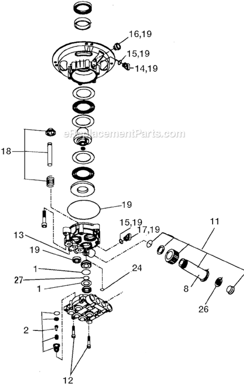 Page A Diagram and Parts List for WGV1721 Type 0 DeVilbiss Pressure Washer
