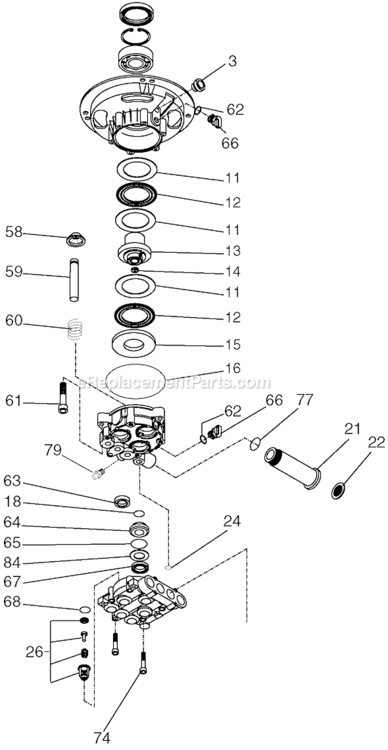 Page A Diagram and Parts List for WGV1721 Type 2 DeVilbiss Pressure Washer