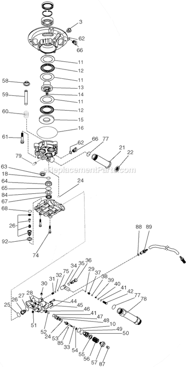 Page A Diagram and Parts List for WGV2020 Type 2 DeVilbiss Pressure Washer