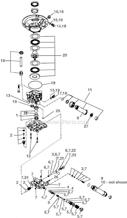 Page A Diagram and Parts List for WGV2021 Type 1 DeVilbiss Pressure Washer