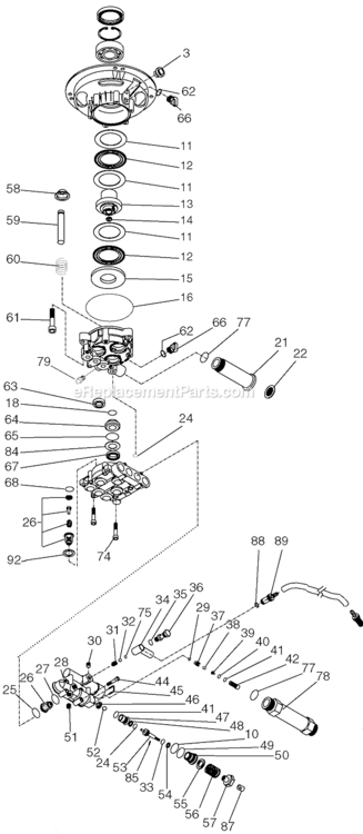 Page A Diagram and Parts List for WGV2021 Type 2 DeVilbiss Pressure Washer