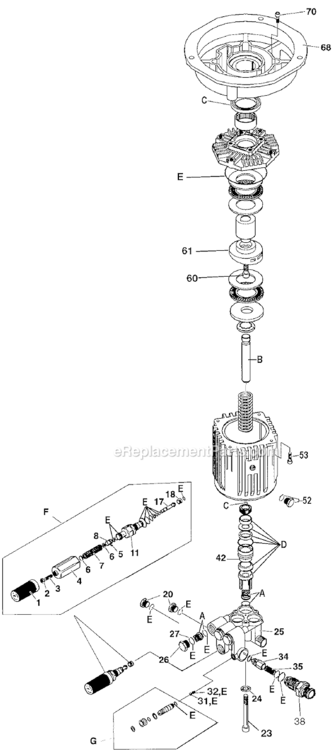 Page A Diagram and Parts List for WGV2424 Type 0 DeVilbiss Pressure Washer