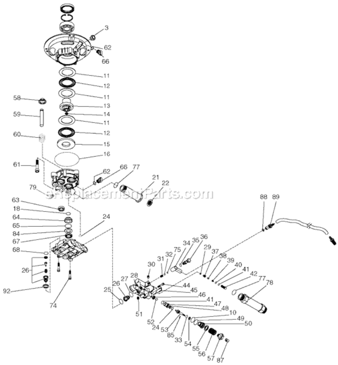 Page A Diagram and Parts List for WGVB2122 Type 0 DeVilbiss Pressure Washer