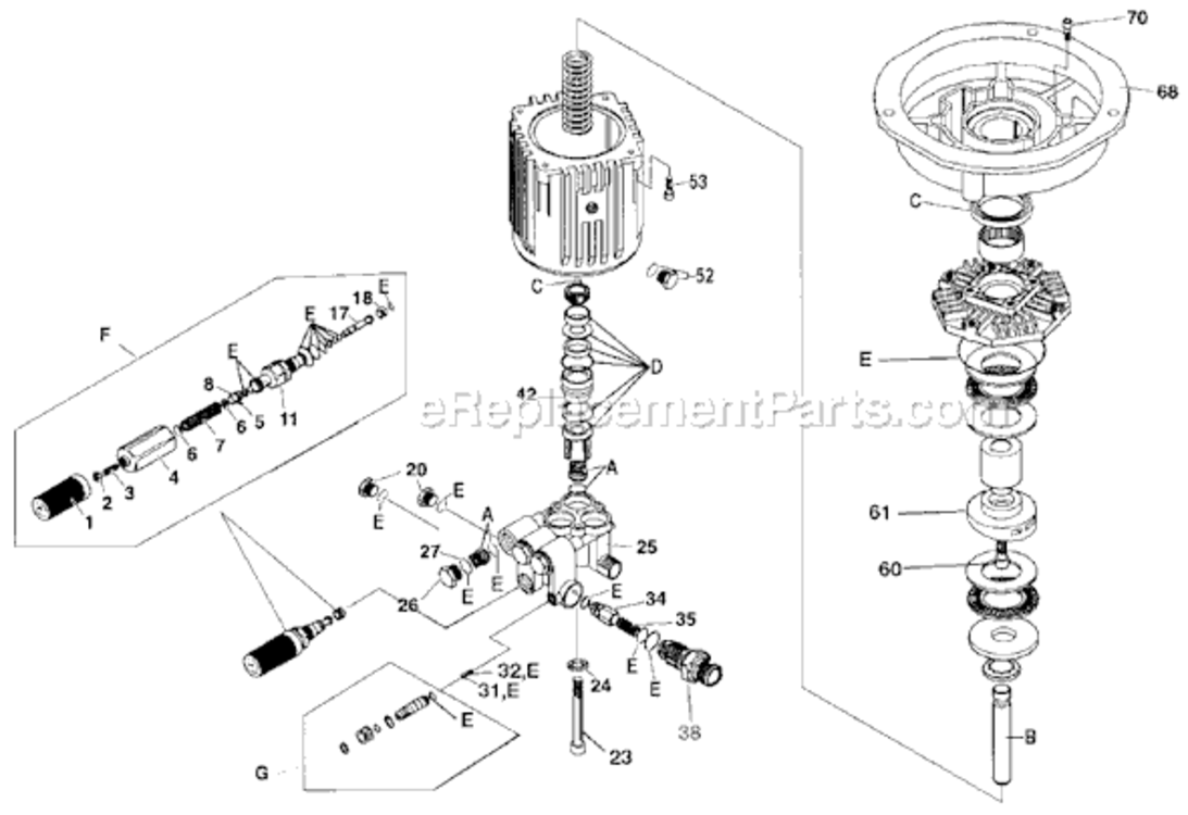 Page A Diagram and Parts List for WGVH2322 Type 0 DeVilbiss Pressure Washer
