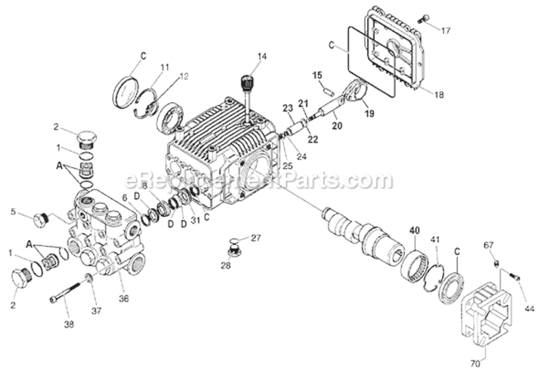 Page B Diagram and Parts List for WHAB2627 Type 0 DeVilbiss Pressure Washer