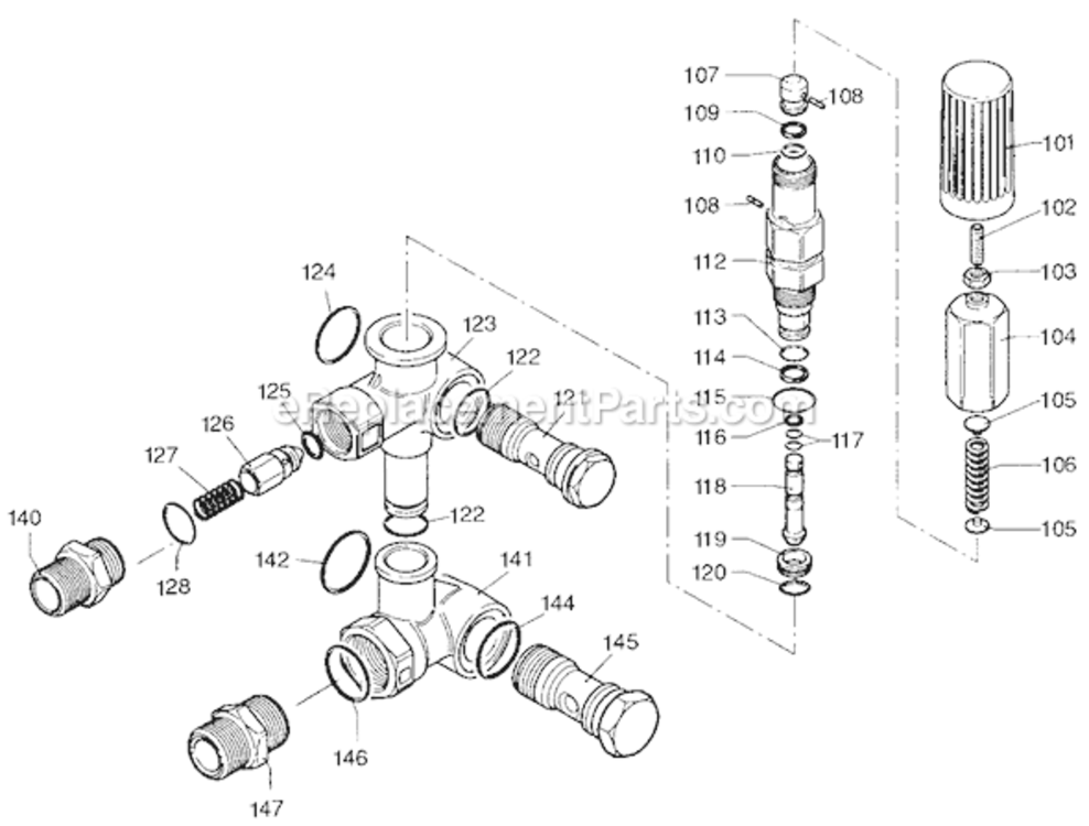 Page A Diagram and Parts List for WHAB2627 Type 1 DeVilbiss Pressure Washer