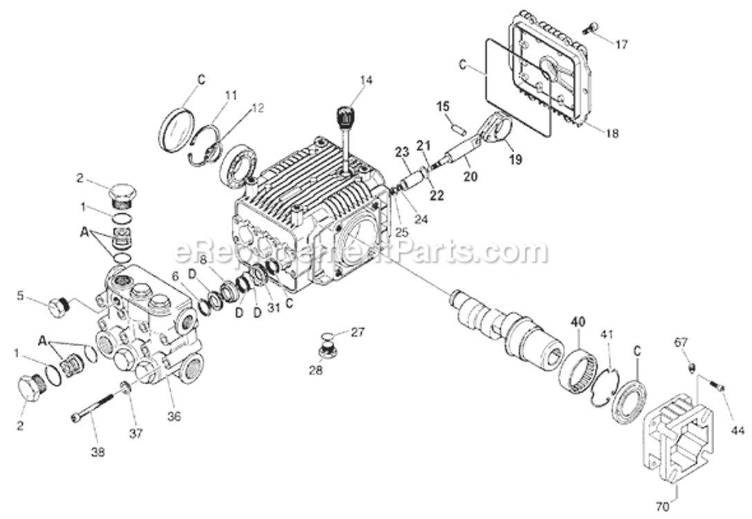 Page B Diagram and Parts List for WHAB2627 Type 1 DeVilbiss Pressure Washer