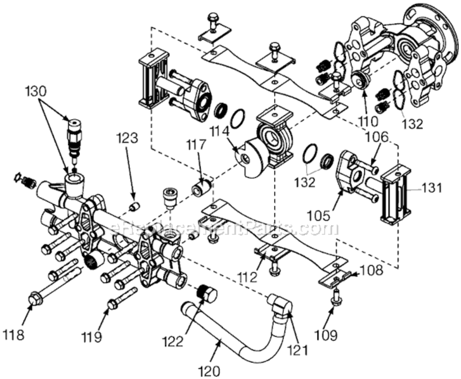 Page B Diagram and Parts List for XC2600 Type 1 DeVilbiss Pressure Washer