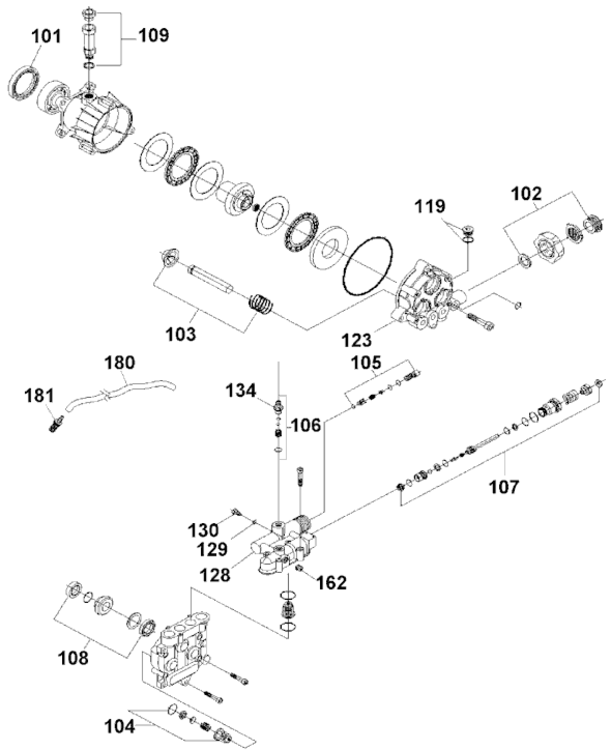 Page B Diagram and Parts List for XC2800 Type 1 DeVilbiss Pressure Washer